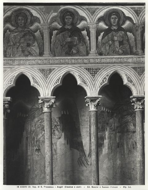 Sansoni, Mario/ Bencini, Giulio — Assisi - Ch. Sup. di S. Francesco - Angeli (Cimabue e aiuti) — particolare